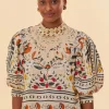  SAND PALMS PARADISE HIGH NECK BLOUSE