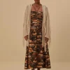  SAND STRIPES FRINGES KNIT CARDIGAN