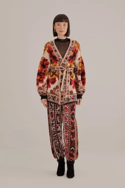  SAND WINTER TAPESTRY KNIT CARDIGAN