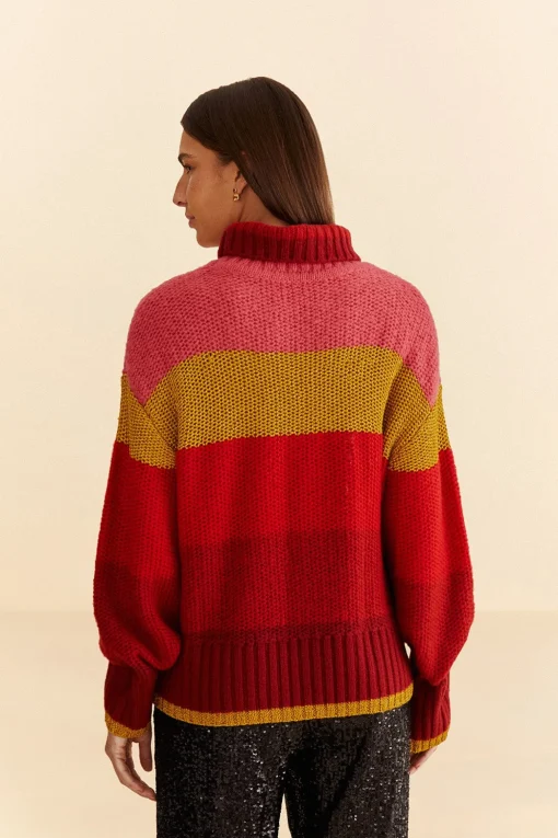  SHINY STRIPES KNIT SWEATER