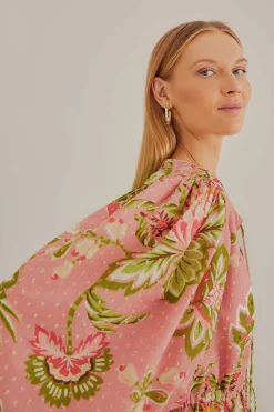  SOFT PINK AURA FLORAL MINI DRESS