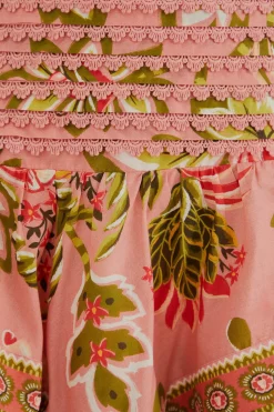  SOFT PINK AURA FLORAL MINI SKIRT