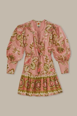  SOFT PINK AURA FLORAL MINI DRESS