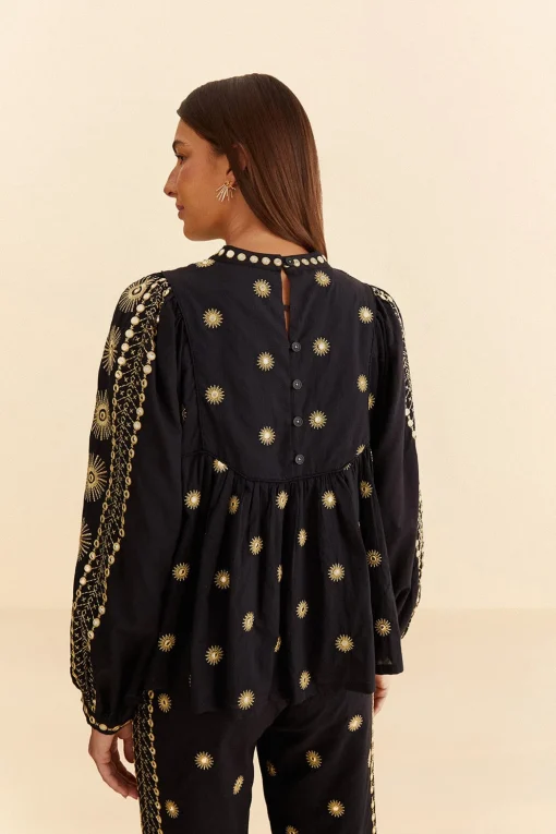  SUN EMBROIDERED BLOUSE