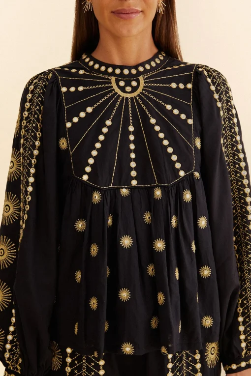  SUN EMBROIDERED BLOUSE