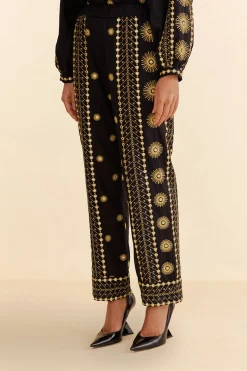  SUN EMBROIDERED PANTS