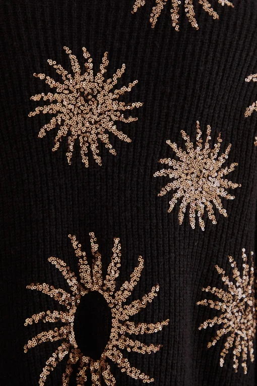  SUN SEQUIN EMBROIDERED KNIT CARDIGAN