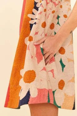 SUPER FUN DAISY ORGANIC COTTON MINI DRESS