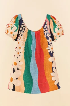  SUPER FUN DAISY ORGANIC COTTON MINI DRESS