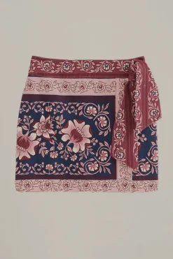 TEAL AINIKA CHARM OVERLAPPED SKIRT