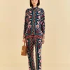  TEAL SEASHELL TAPESTRY CARGO PANTS