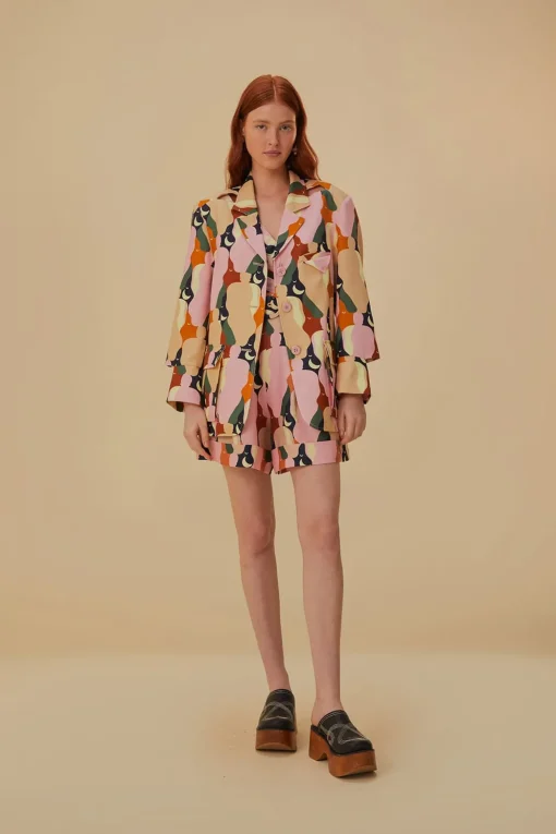  THE KISS MULTICOLOR CUT OUT BLAZER