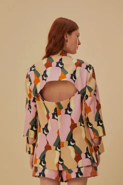  THE KISS MULTICOLOR CUT OUT BLAZER