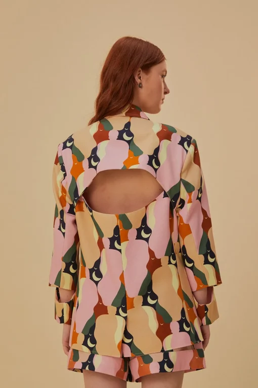  THE KISS MULTICOLOR CUT OUT BLAZER