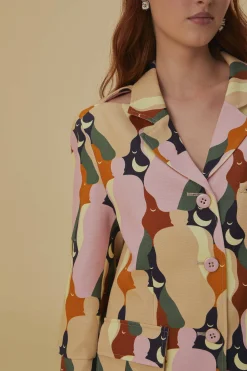  THE KISS MULTICOLOR CUT OUT BLAZER