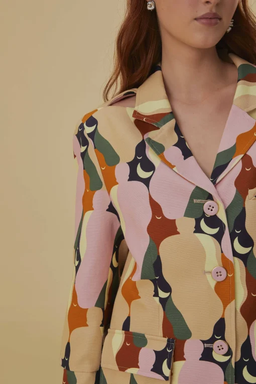  THE KISS MULTICOLOR CUT OUT BLAZER