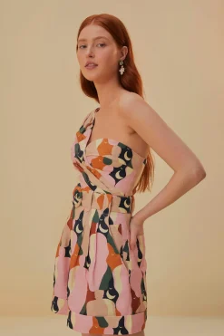  THE KISS MULTICOLOR ONE SHOULDER ROMPER