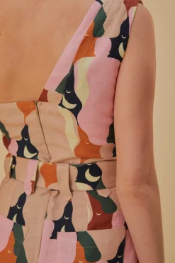  THE KISS MULTICOLOR ONE SHOULDER ROMPER