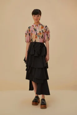  THE KISS MULTICOLOR SHORT SLEEVE BLOUSE