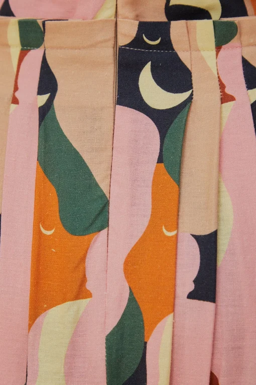  THE KISS MULTICOLOR SLEEVELESS MIDI DRESS