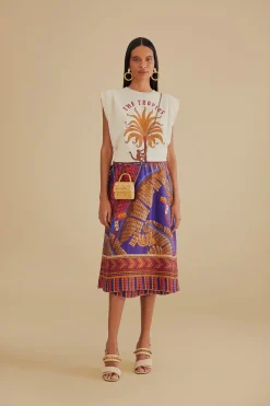  THE TROPICS PLEAT ORGANIC COTTON T-SHIRT