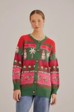  TROPICAL CHRISTMAS AINIKA CARDIGAN
