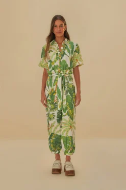  TROPICAL FOREST OFF-WHITE JUMPSUIT