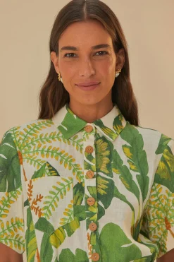  TROPICAL FOREST OFF-WHITE JUMPSUIT