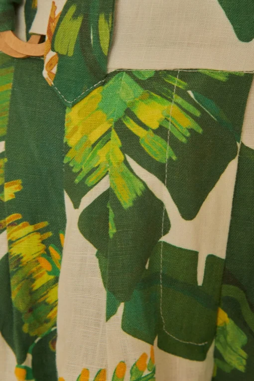  TROPICAL FOREST OFF-WHITE PANTS