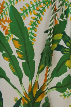  TROPICAL FOREST OFF-WHITE T-SHIRT DRESS