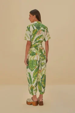  TROPICAL FOREST OFF-WHITE JUMPSUIT