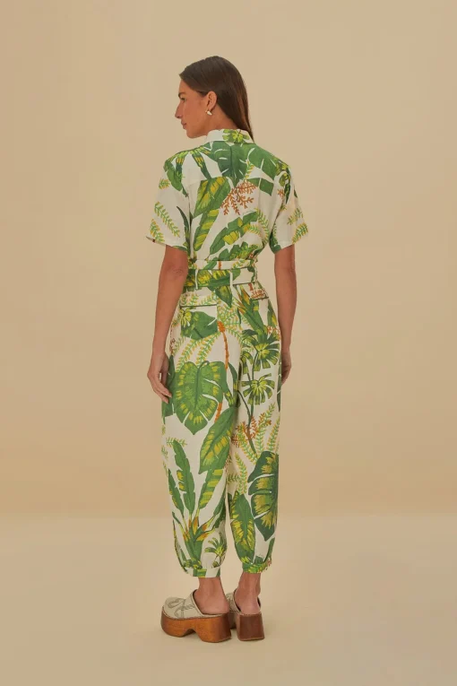  TROPICAL FOREST OFF-WHITE JUMPSUIT