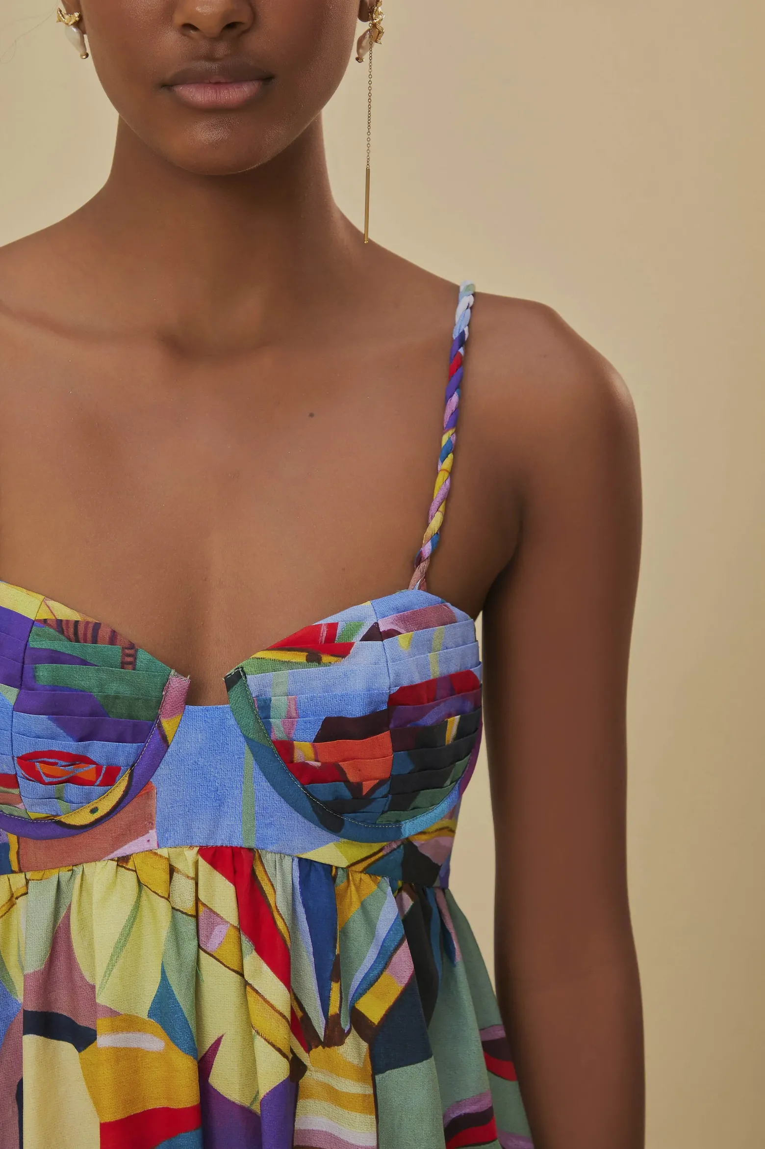 TROPICAL SCENARIO SLEEVELESS MAXI DRESS