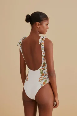  WHITE BANANA VITAMIN ONE PIECE SWIMSUIT