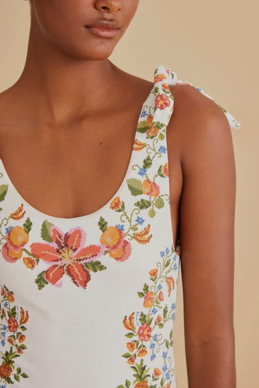  WHITE BANANA VITAMIN ONE PIECE SWIMSUIT