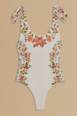  WHITE BANANA VITAMIN ONE PIECE SWIMSUIT