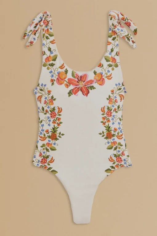  WHITE BANANA VITAMIN ONE PIECE SWIMSUIT