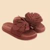  WINE MONSTERA ANATOMIC SLIDE SANDAL