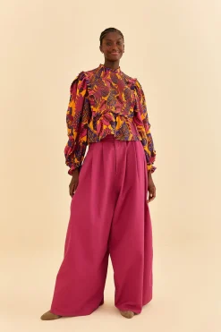  YELLOW FRUIT DREAM LONG SLEEVE BLOUSE