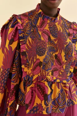  YELLOW FRUIT DREAM LONG SLEEVE BLOUSE