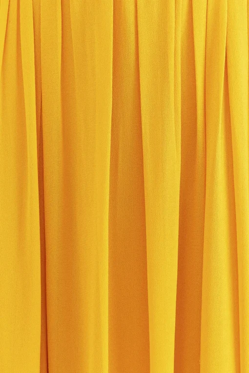  YELLOW SLEEVELESS MAXI DRESS WITH SUN BUCKLE